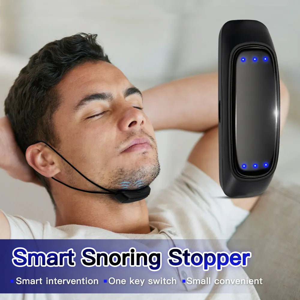 Smart Anti Snoring Device EMS pulse Improve Sleeping Portable Snoring Stopper Sleep Apnea Aid Anti Snoring For Men USB
