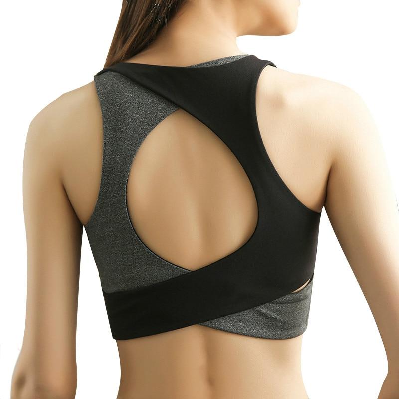 Open Back Shockproof Fitness Bra - Quick Dry, Seamless for All-Day