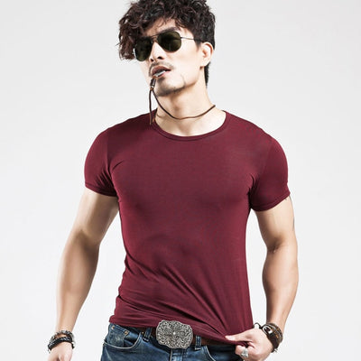 Men T Shirt Tops V neck Short Sleeve Tee - Hamilton Fitness Apparel